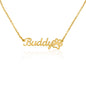 PAW PRINT NAME NECKLACE