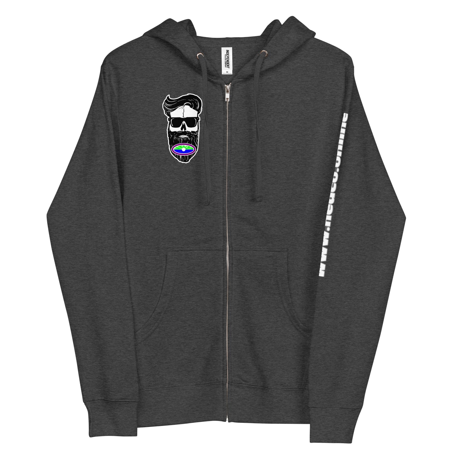 Unisex fleece zip up hoodie