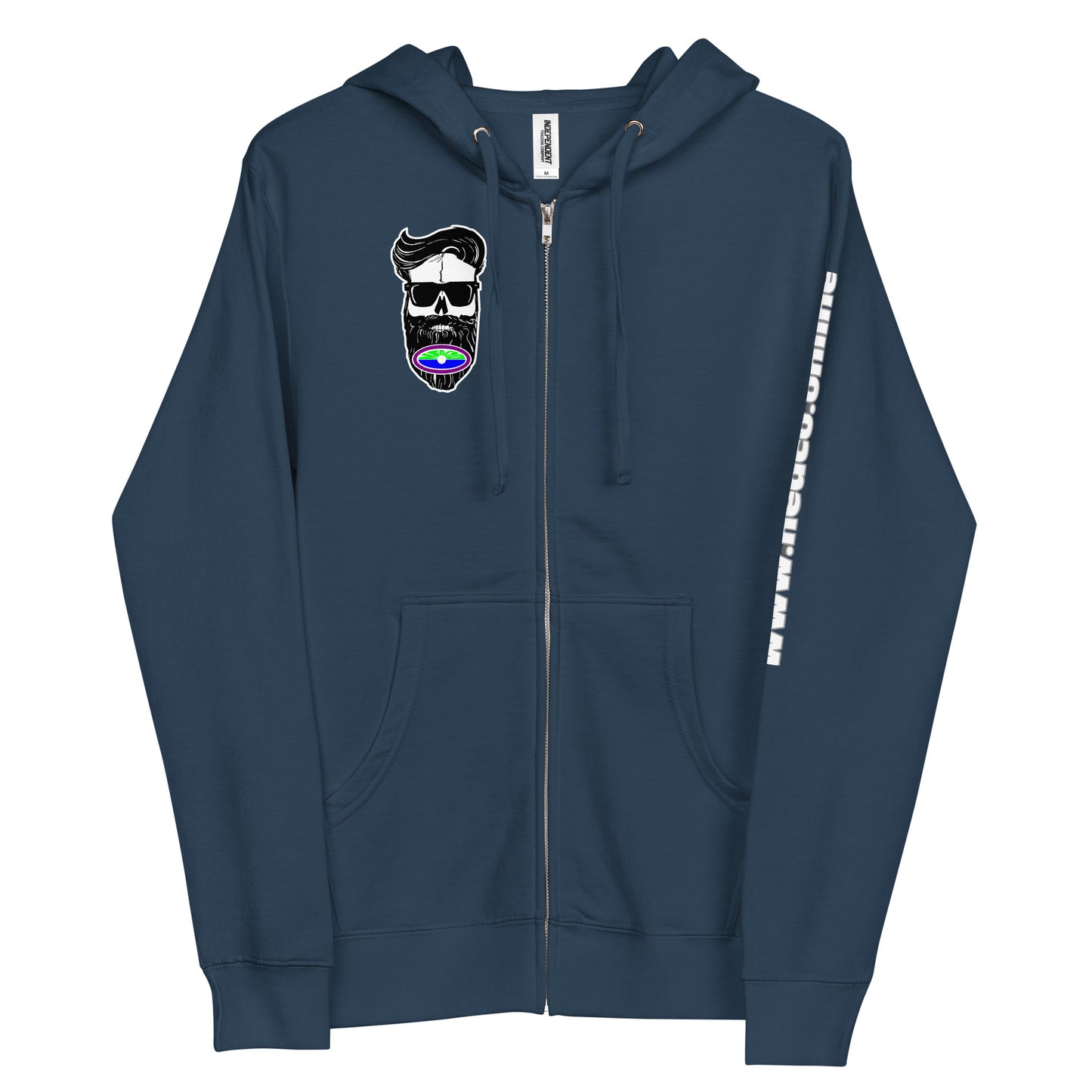 Unisex fleece zip up hoodie