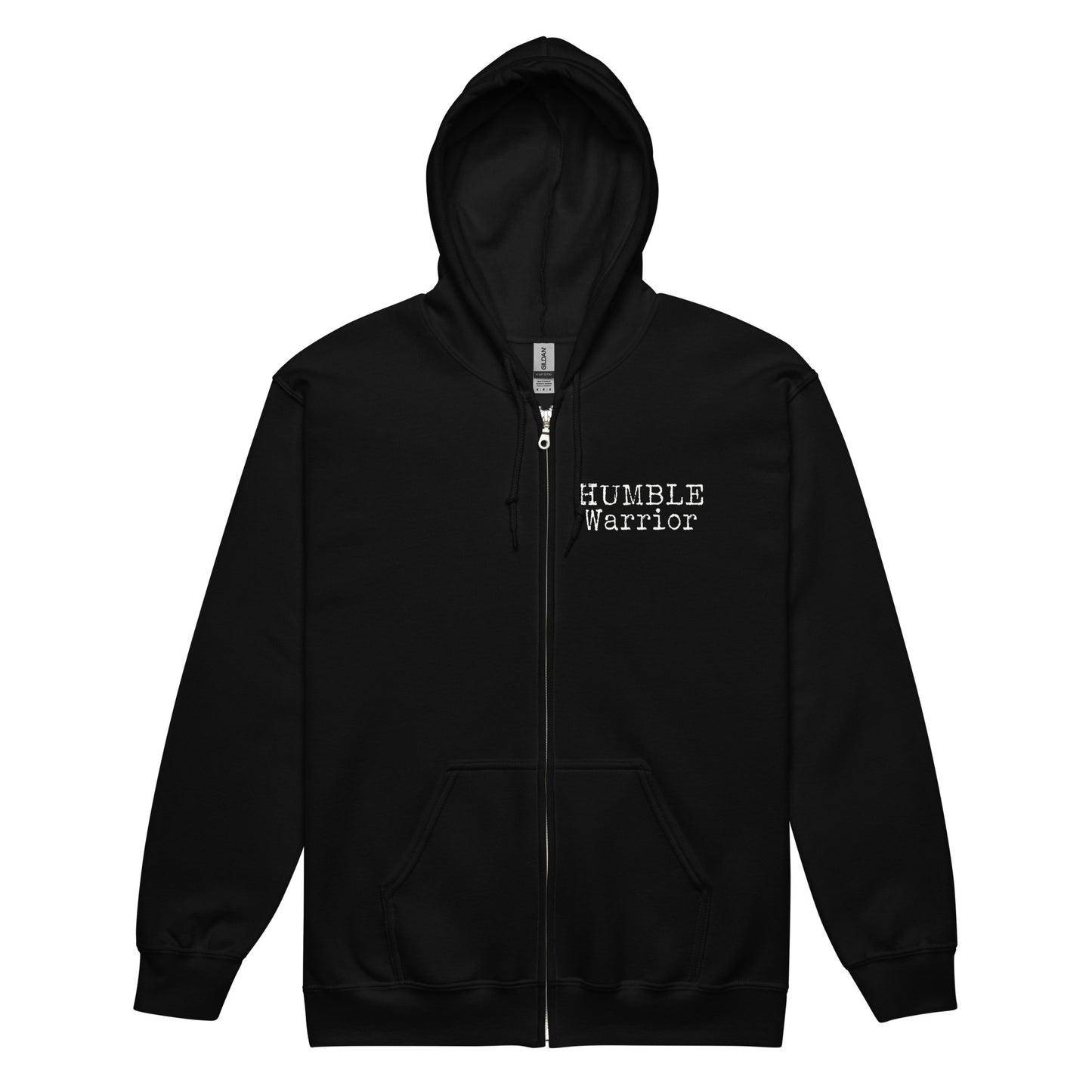 Humble Warrior Black zip hoodie
