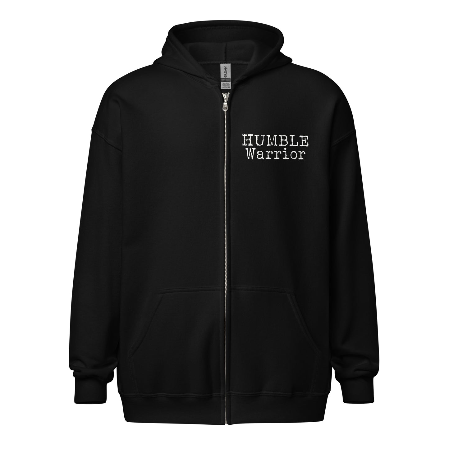 Humble Warrior Black zip hoodie
