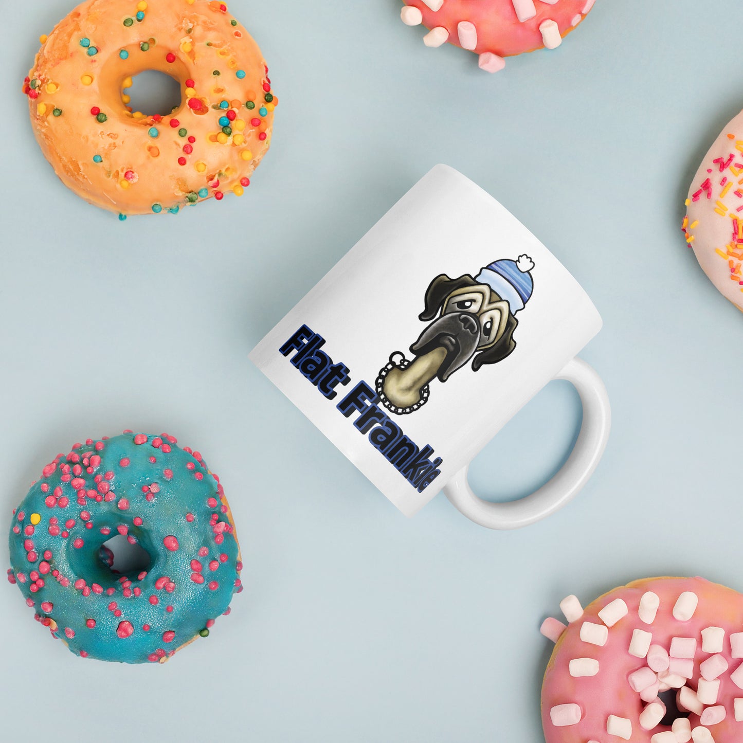 White glossy mug