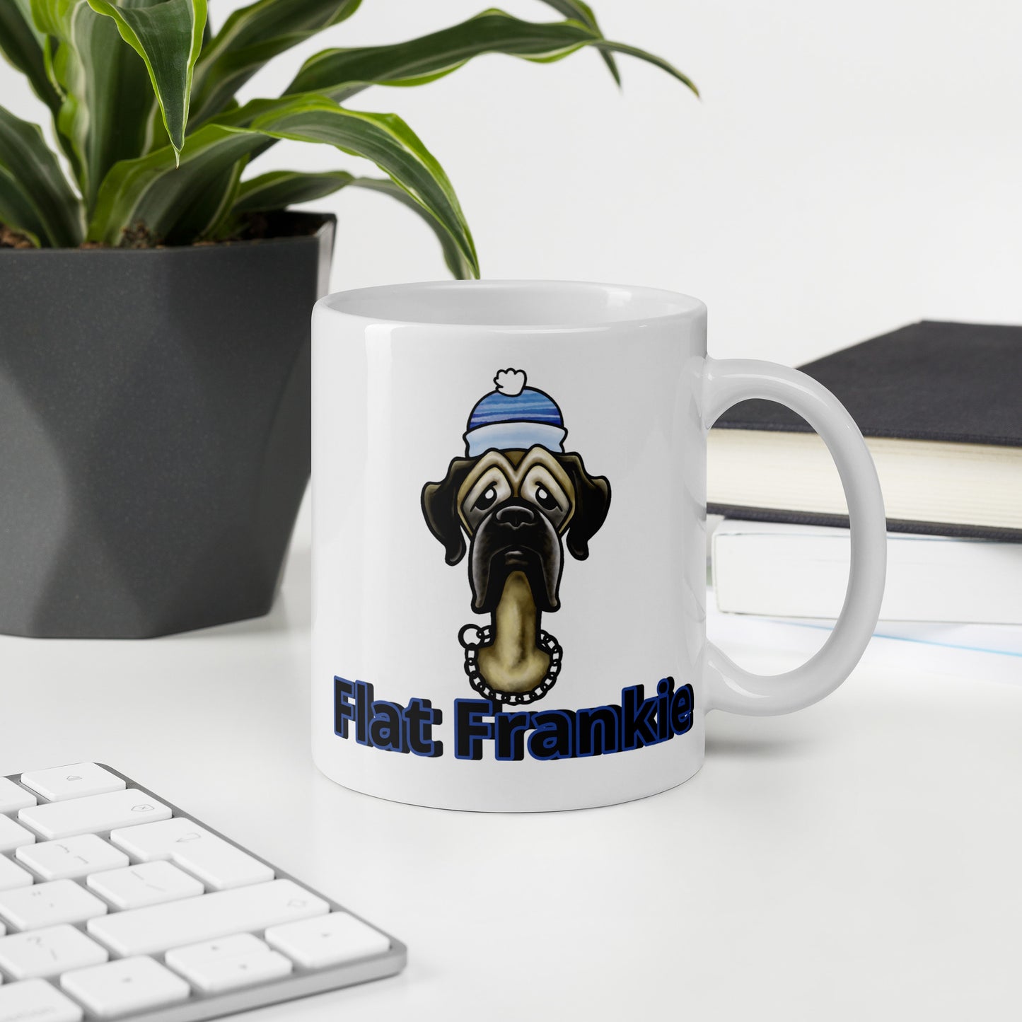White glossy mug