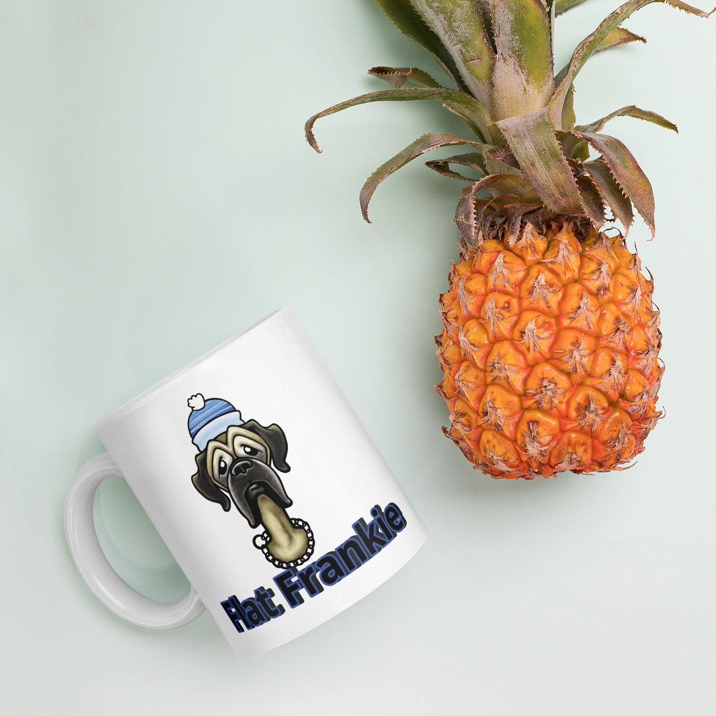 White glossy mug